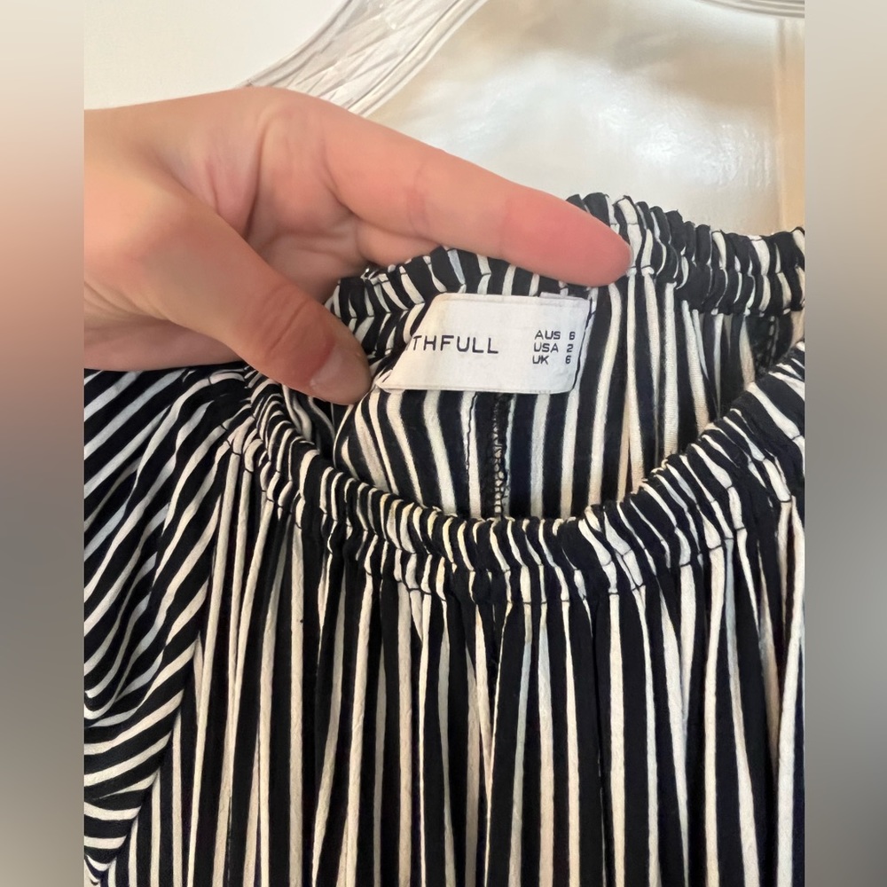 Faithfull The Brand off the shoulder striped dress